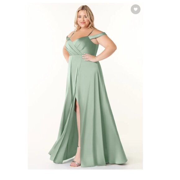Azazie Ocean Agave Bridesmaid Dress Size A22 - Picture 1 of 9